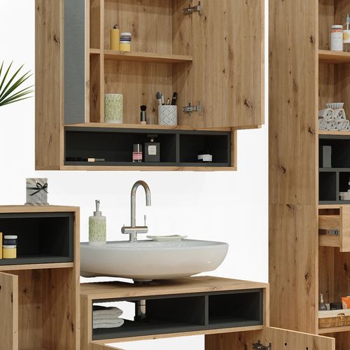 Meubles Bain Beatrice 40203 Chêne Artisan 4 Parties