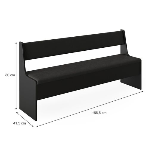 Banc Dangle Roman 40233 Noir 41.5x166.6cm