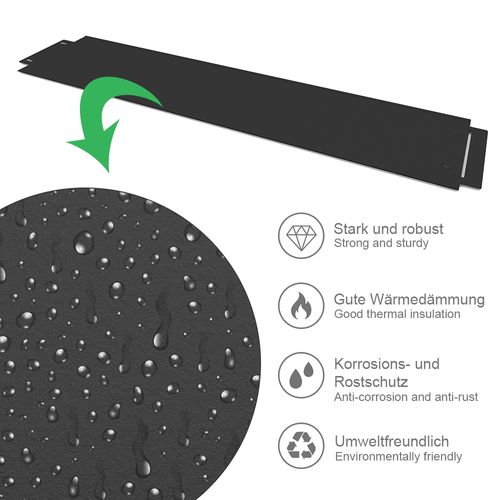 Bordure De Gazon 40177 Anthracite 100x18cm 5 Mètres