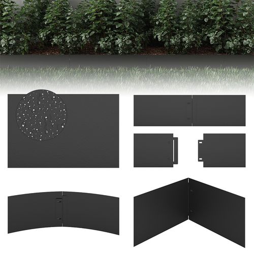 Bordure De Gazon  40192 Anthracite 100x18cm 45 Mètres