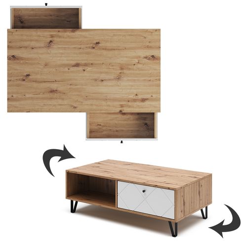 Table Basse Nizza 40256 Chêne Artisan 110x60cm