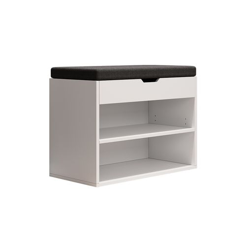 Meuble Pour Chaussures Titus, Blanc, 60x45cm Avec Support