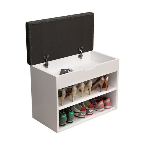 Meuble Pour Chaussures Titus, Blanc, 60x45cm Avec Support