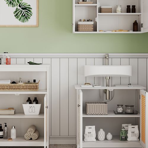 Meubles Bain Rosario 40458 Blanc En 3 Parties