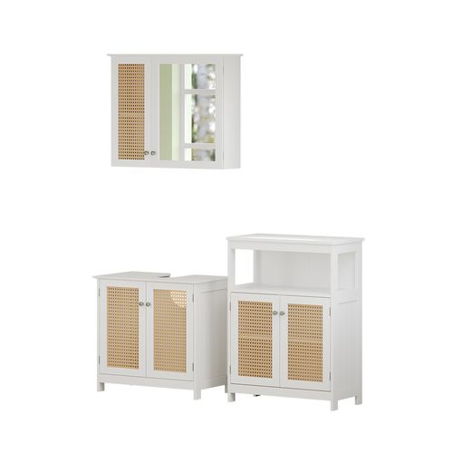 Meubles Bain Rosario 40458 Blanc En 3 Parties