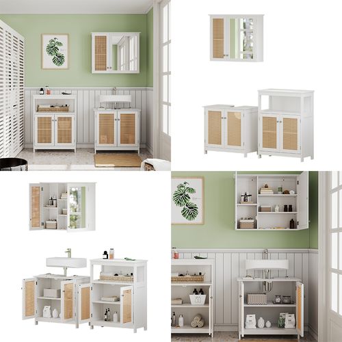 Meubles Bain Rosario 40458 Blanc En 3 Parties