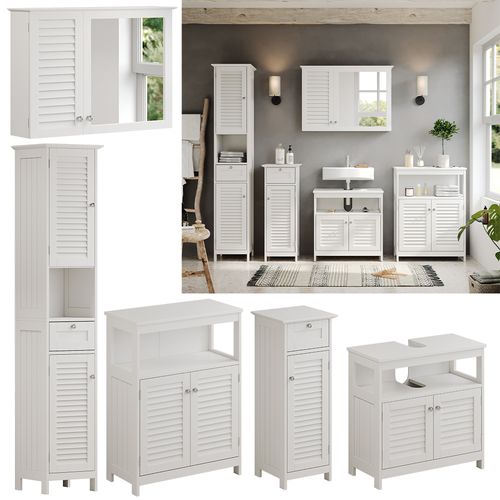 Meubles Bain Riad 40462 Blanc 5 Pièces