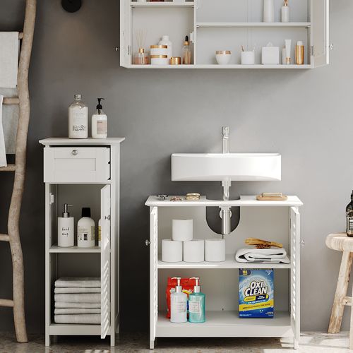 Meubles Bain Riad 40467 Blanc 3 Pièces, Option 4