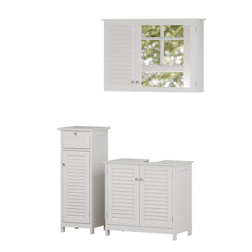 Meubles Bain Riad 40467 Blanc 3 Pièces, Option 4