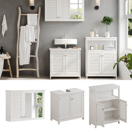 Meubles Bain Riad 40472 Blanc 3 Pièces, Option 6