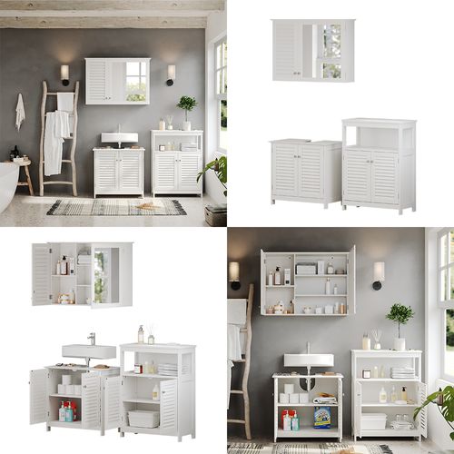 Meubles Bain Riad 40472 Blanc 3 Pièces, Option 6