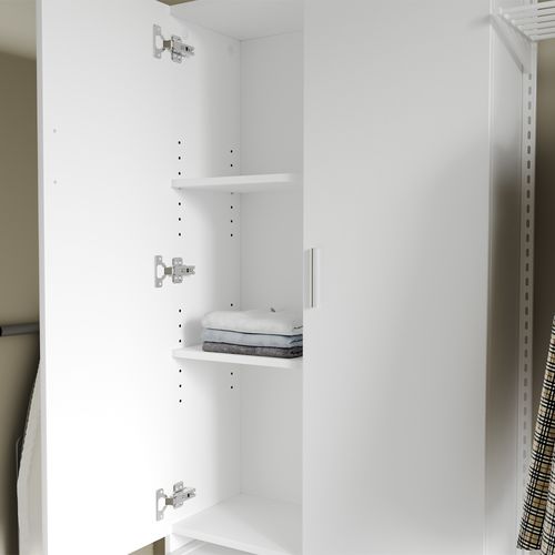 Meuble De Machine à Laver Martha 40273 Blanc 64x190cm Avec 2 Portes Longues