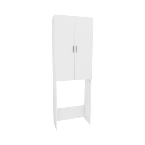 Meuble De Machine à Laver Martha 40273 Blanc 64x190cm Avec 2 Portes Longues