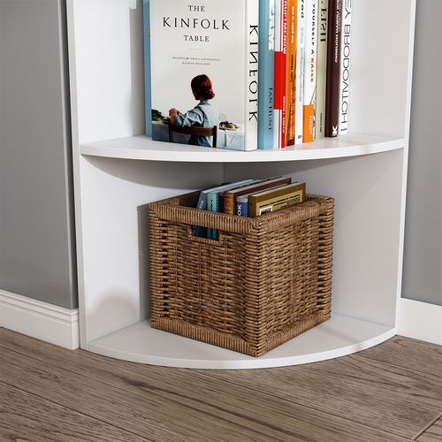 Étagère Dangle Fabienne, Blanc, 40x180cm Avec 5 Compartiments