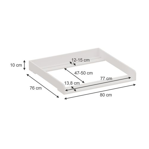 Plan à Langer 40294 Blanc 80x10cm Pour La Commode
