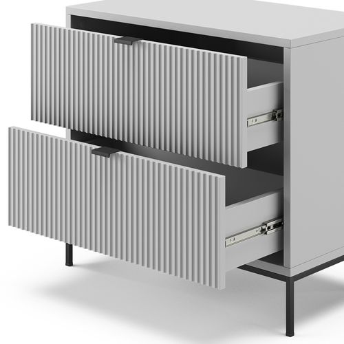 Table De Chevet Eliza 40551 Gris Lot De 2