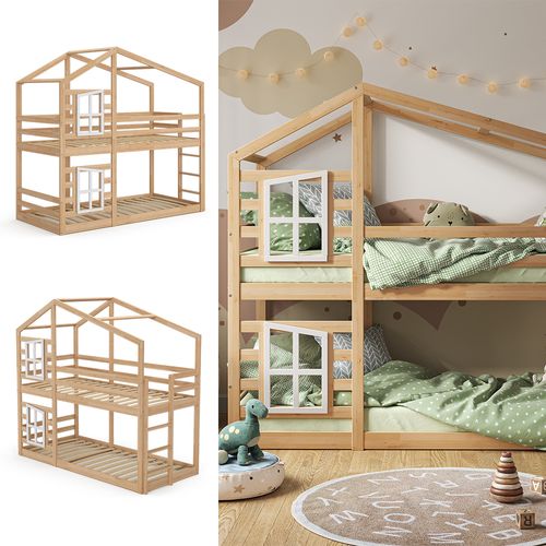 Lit Superposé Maja 40502 Naturel Bois 90x200 Cm