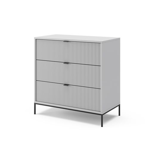 Commode Avec Tiroirs Eliza 40428 Gris 42x81.2cm Avec 3 Tiroirs