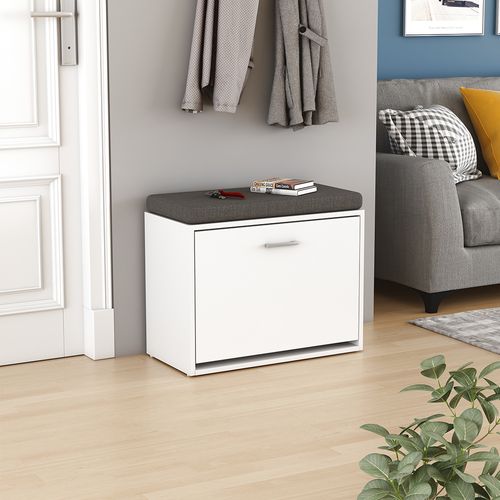 Meubles à Chaussures Georg, Blanc, 60x49.5cm Avec Support