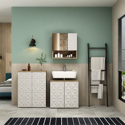 Ensemble De Meubles De Salle De Bain Edge, Blanc