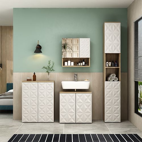 Ensemble De Meubles De Salle De Bain Edge, Blanc