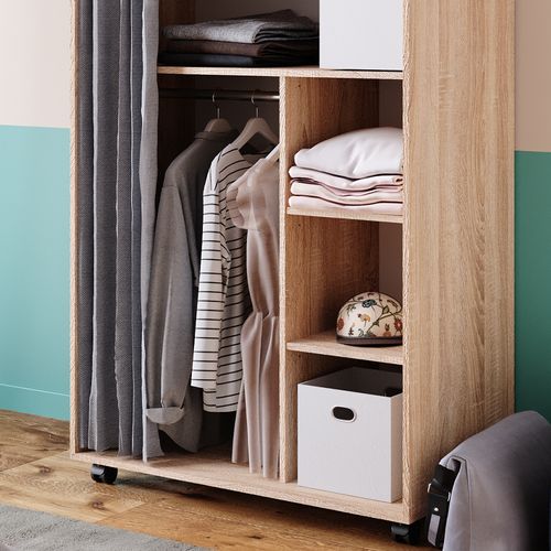 Armoire Doros 40595 Sonoma 100x146.6cm Avec Roulettes