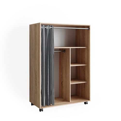 Armoire Doros 40637 Sonoma 100x146.6cm Ouvert Sur Roulettes