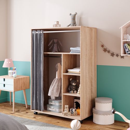 Armoire Doros 40637 Sonoma 100x146.6cm Ouvert Sur Roulettes