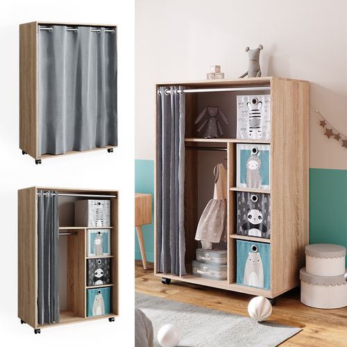 Armoire Doros 40643 Sonoma 100x146.6cm Avec Boxes Pliables