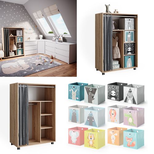 Armoire Doros 40643 Sonoma 100x146.6cm Avec Boxes Pliables