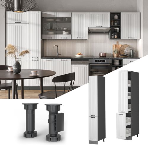 Meuble Haute De Cuisine Fame-line 40662 Blanc Campagne 30cm