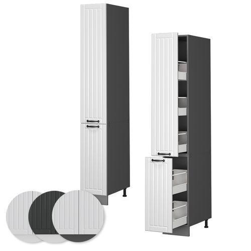 Meuble Haute De Cuisine Fame-line 40662 Blanc Campagne 30cm