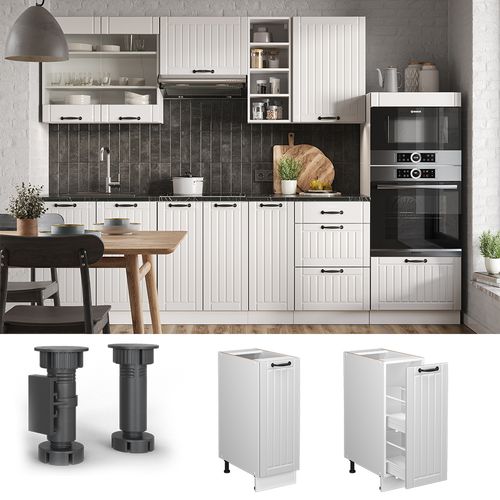 Meuble De Cuisine Fame-line 40664 Blanc Campagne 30cm Sans Pt