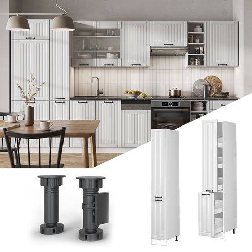 Meuble Haute De Cuisine Fame-line 40666 Blanc Campagne 30cm