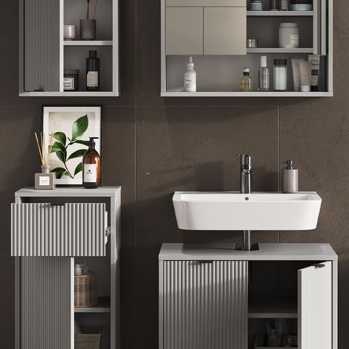 Meubles Bain Eliza 40706 Gris 4 Parties