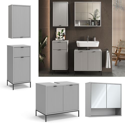 Meubles Bain Eliza 40706 Gris 4 Parties