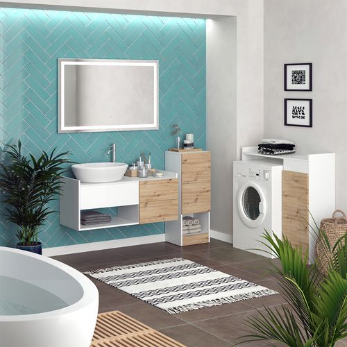 Ensemble Meubles Bain Alf, Blanc, 3 Pièces