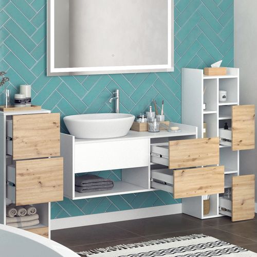 Meubles Bain Alf 40712 Blanc 4 Parties