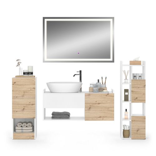 Meubles Bain Alf 40712 Blanc 4 Parties