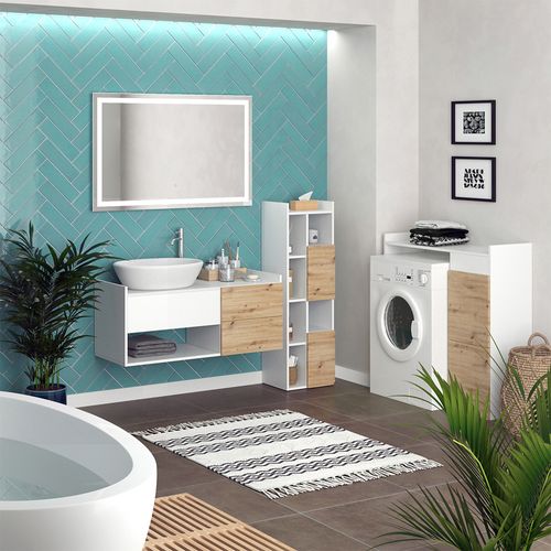 Meubles Bain Alf 40711 Blanc 3 Parties