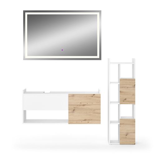 Meubles Bain Alf 40711 Blanc 3 Parties