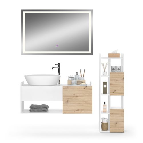 Meubles Bain Alf 40711 Blanc 3 Parties