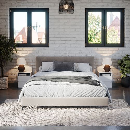 Table De Chevet Monty 40431 Blanc 32.3x59.1cm