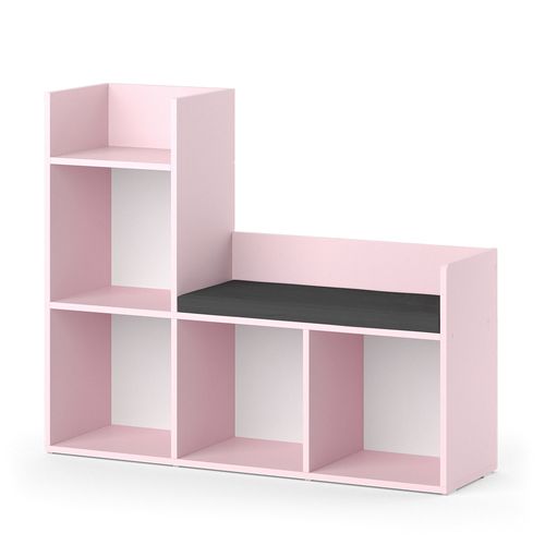 Bibliothèque Enfant Luigi 40728 Rose 107.2x88.6cm Sans Boîtes Pliantes