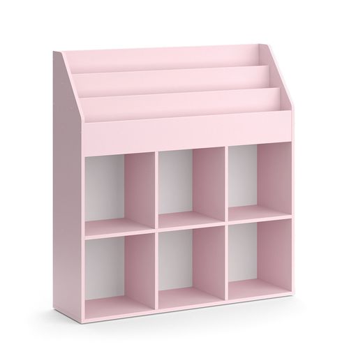 Bibliothèque Enfant Luigi 40729 Rose 107.2x114.2cm Sans Boîtes Pliantes