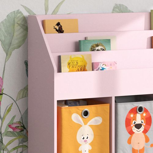 Bibliothèque Enfant Luigi 40729 Rose 107.2x114.2cm Sans Boîtes Pliantes