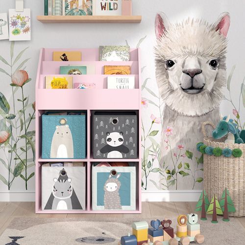 Bibliothèque Enfant Luigi 40730 Rose 72x114.2cm Sans Boîtes Pliantes