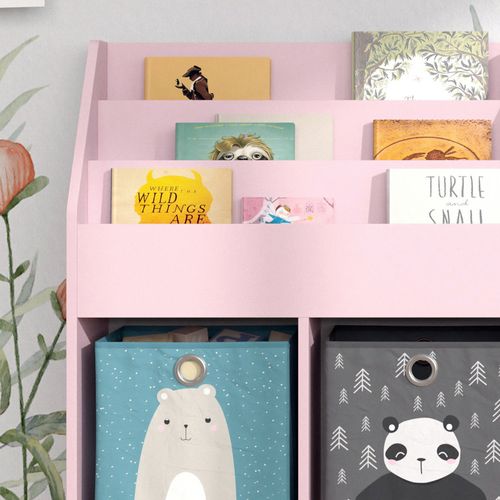 Bibliothèque Enfant Luigi 40730 Rose 72x114.2cm Sans Boîtes Pliantes