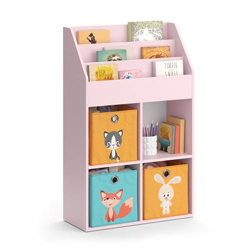 Bibliothèque Enfant Luigi 40730 Rose 72x114.2cm Sans Boîtes Pliantes
