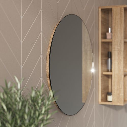 Miroir Mural Karen 40737 Blanc 60x60cm Rond